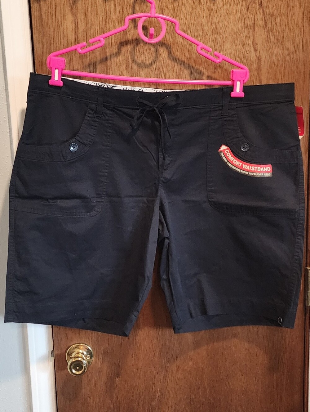 Women's Midnight Navy Lee Comfort Waist Shorts (Size 22W) NWT